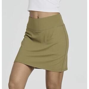 Real Essentials Active Skort With Pockets Olive Green Size M